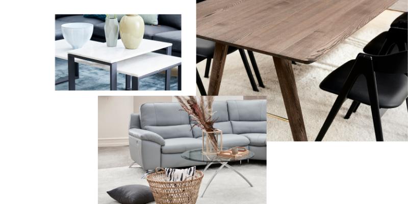 Et mix af metal og marmor